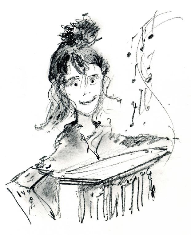 la Princesse Barouline, joueuse d'orgue de Barbarie orgue de Barbarie