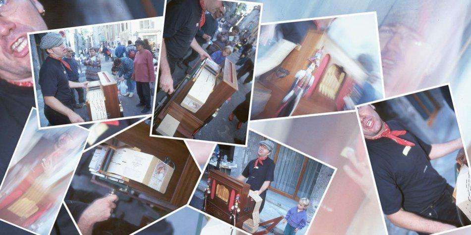 Spectacles, animations de la petite enfance aux personnes �g�es avec Cr�vecoeur et son orgue de Barbarie